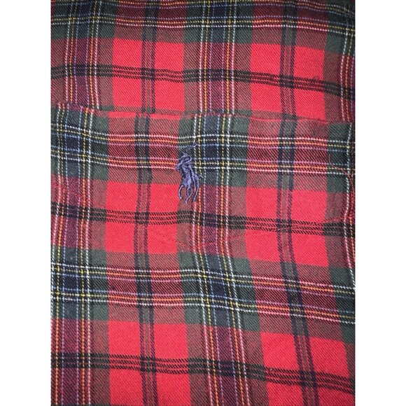 Polo Ralph Lauren Elliott 100% Cotton Designer Logo Button Down Plaid - Picture 2 of 6